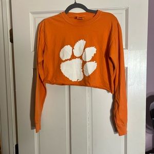 Clemson comfort colors long sleeve cropped